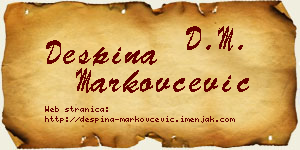 Despina Markovčević vizit kartica